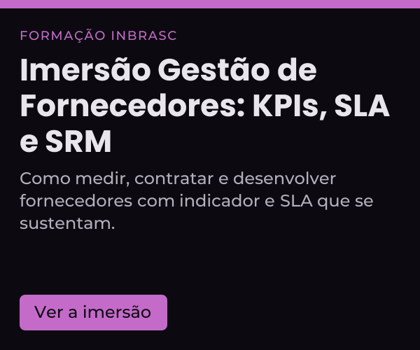 Imersão Gestão de Fornecedores: KPIs, SLA e SRM